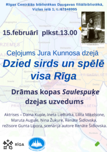 Daugavā skanēs Jura Kunnosa dzeja