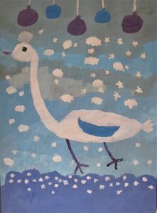 <strong>Bērnu zīmējumu izstāde Imantā “Lido, manu sniega putniņ!”</strong>