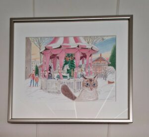 Torņakalnā Anitas Paegles zīmējumu izstāde “Ābeckaķis atkal mājās”