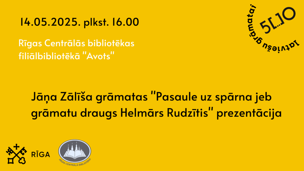 Jāņa Zālīša grāmatas “Pasaule uz spārna jeb grāmatu draugs Helmārs Rudzītis” prezentācija
