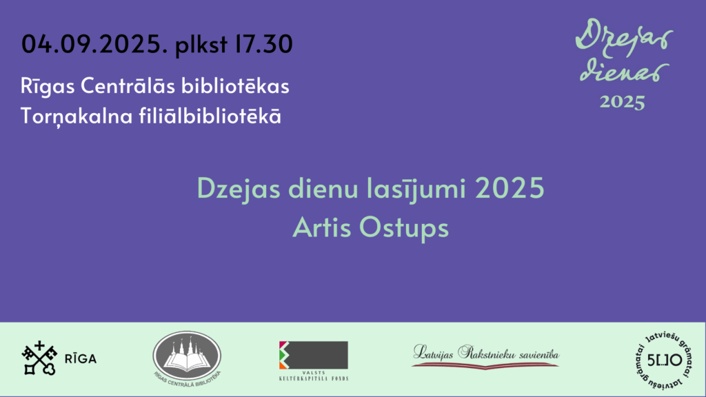 Dzejas dienas 2025. Artis Ostups