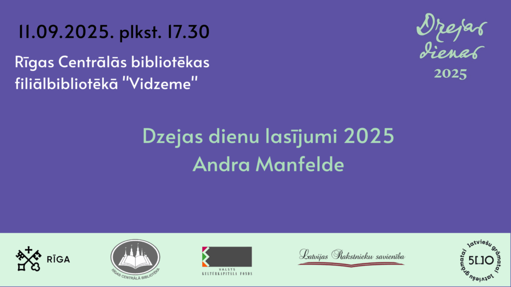 Dzejas dienas 2025. Andra Manfelde