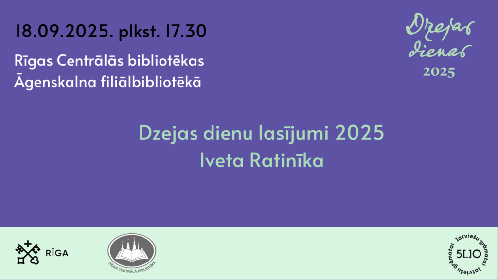 Dzejas dienas 2025. Iveta Ratinīka