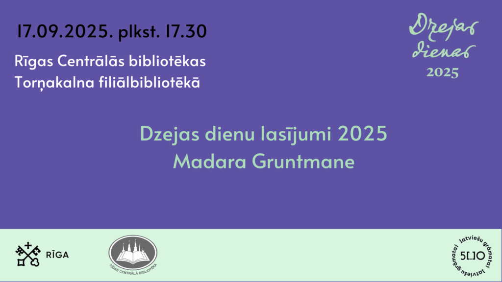 Dzejas dienas 2025. Madara Gruntmane
