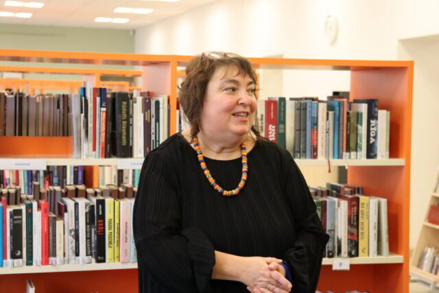 Pasākuma moderatore RCB Daugavas un Bišumuižas filiālbibliotēku vadītāja Anna Dunajevska