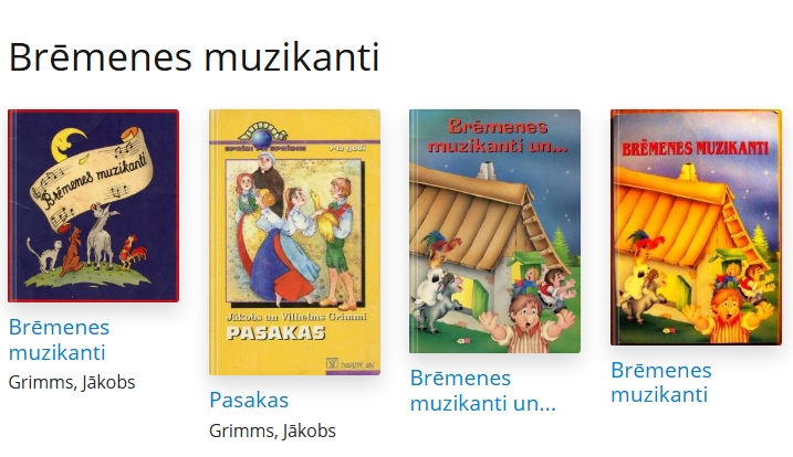 Brāļu Grimmu pasaka “Brēmenes muzikanti”