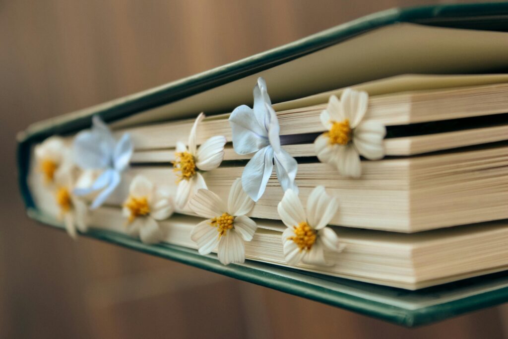 Ziedu prieks starp grāmatām