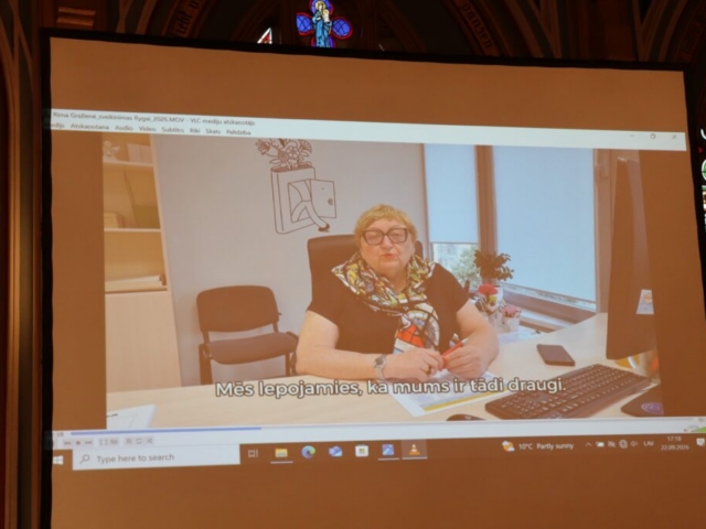 Virtuāls sveiciens no Viļņas Centrālās bibliotēkas direktores Rimas Gražienes